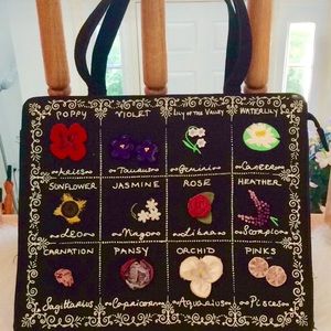 SATURATED Colors Lulu Guinness🌼🌷🌸🌻🌺FLOWER VARIETIES Felt Bag🌹 DYT T4!